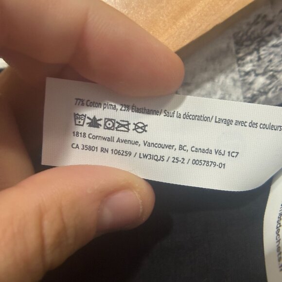 NWT Lululemon Stretch Cotton Rib Crewneck SS Bodysuit Thong Size XS (BLK) - Picture 13 of 15